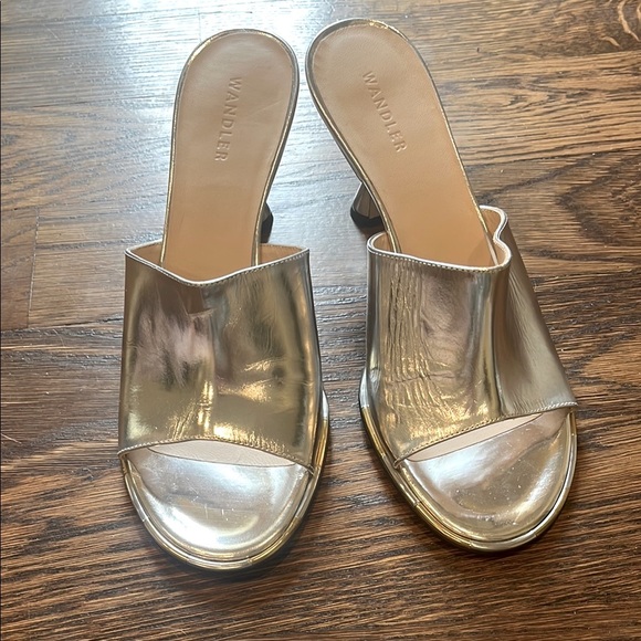 Wandler new 38 Silver Mules Modern Minimalist Design - Picture 2 of 5